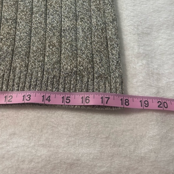 Oscar de la Renta Zip Up Ribbed Sweater L Long Sleeve Cable Knit Beige 1/4 Zip - Picture 9 of 13